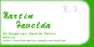 martin havelda business card